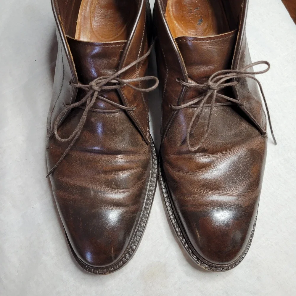 Ralph Lauren Mens‎ Leather Chukka Boots Brown Lace Up Ankle 10.5 D 1512174